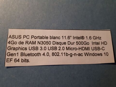 Ordinateur portable ASUS 11.6 pouces Versailles (78)