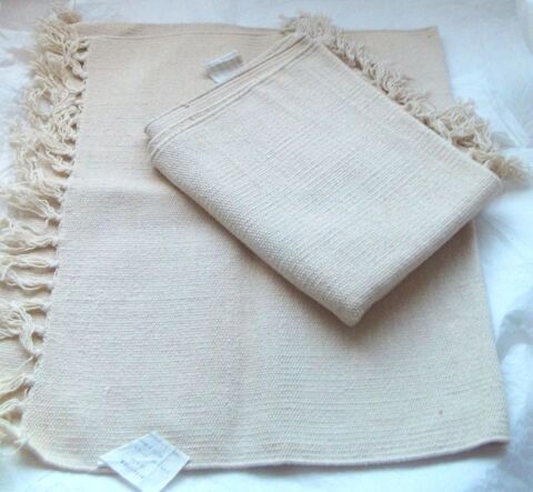 2 tapis tiss�s main, en pur coton 55 x 85 cm 25 Villeurbanne (69)