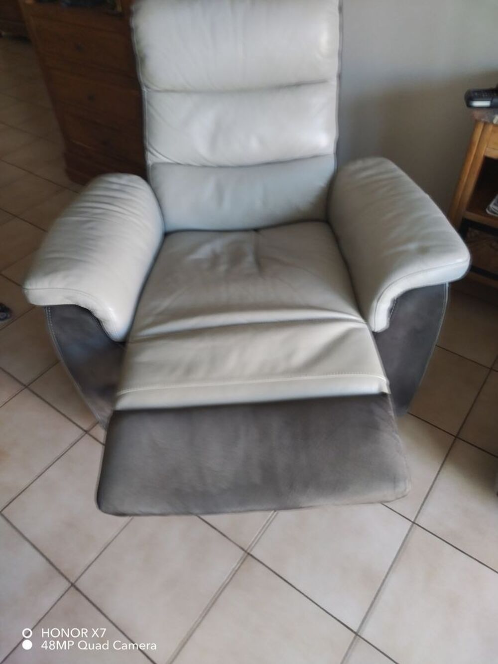 2 FAUTEUILS RELAX MANUEL CUIR Meubles