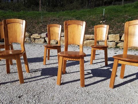 6 Chaise vintage _ Chaise bois _ Chaise en pin Apremont (73)