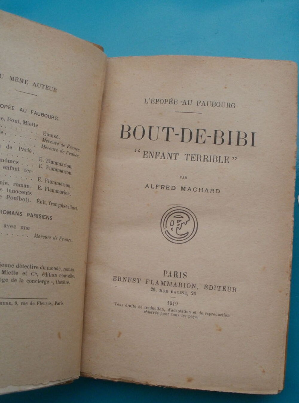Alfred MACHARD Bout de bibi "enfant terrible" Livres et BD