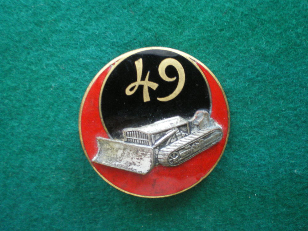 Insigne du G&eacute;nie - 49&deg; Bataillon du G&eacute;nie. 