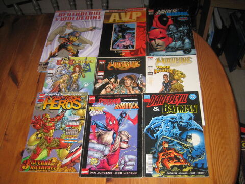 lot 9 comics cross over marvel dc image DAREDEVIL/BATMAN  SPIDERMAN /BADROCK ECT  40 Czy (89)