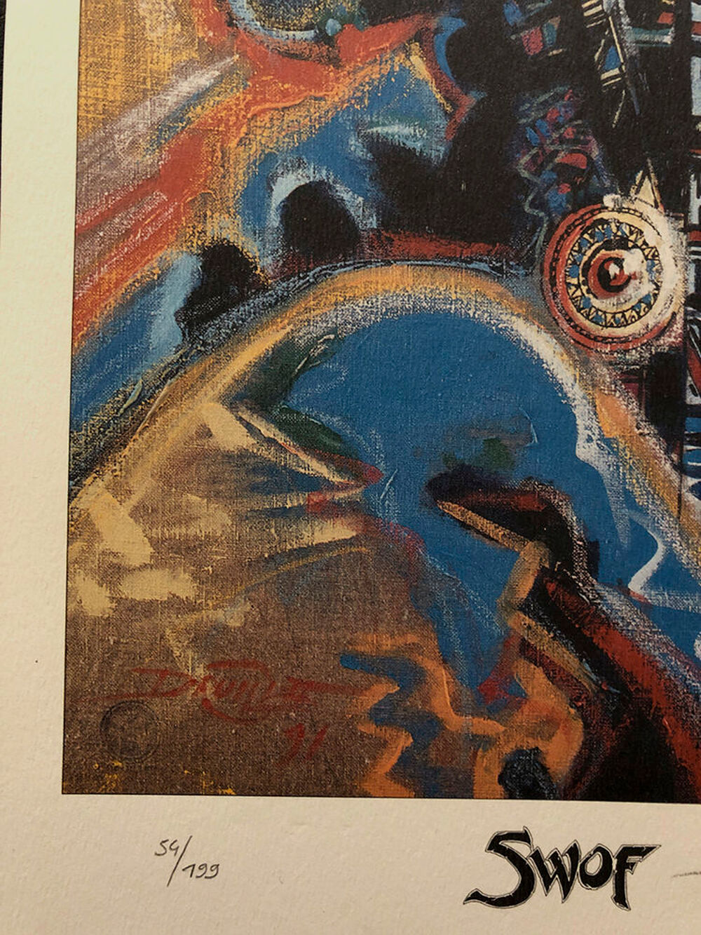 SWOF, Ex-libris de Philippe DRUILLET sign&eacute; &amp; num&eacute;rot&eacute; 54/199 