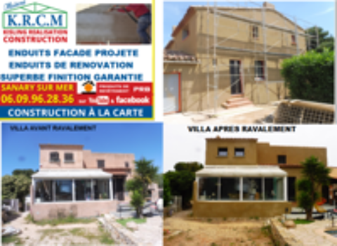   POUR UNE RENOVATION RAVALEMENT FACADES ET MURS DE CLOTURES   