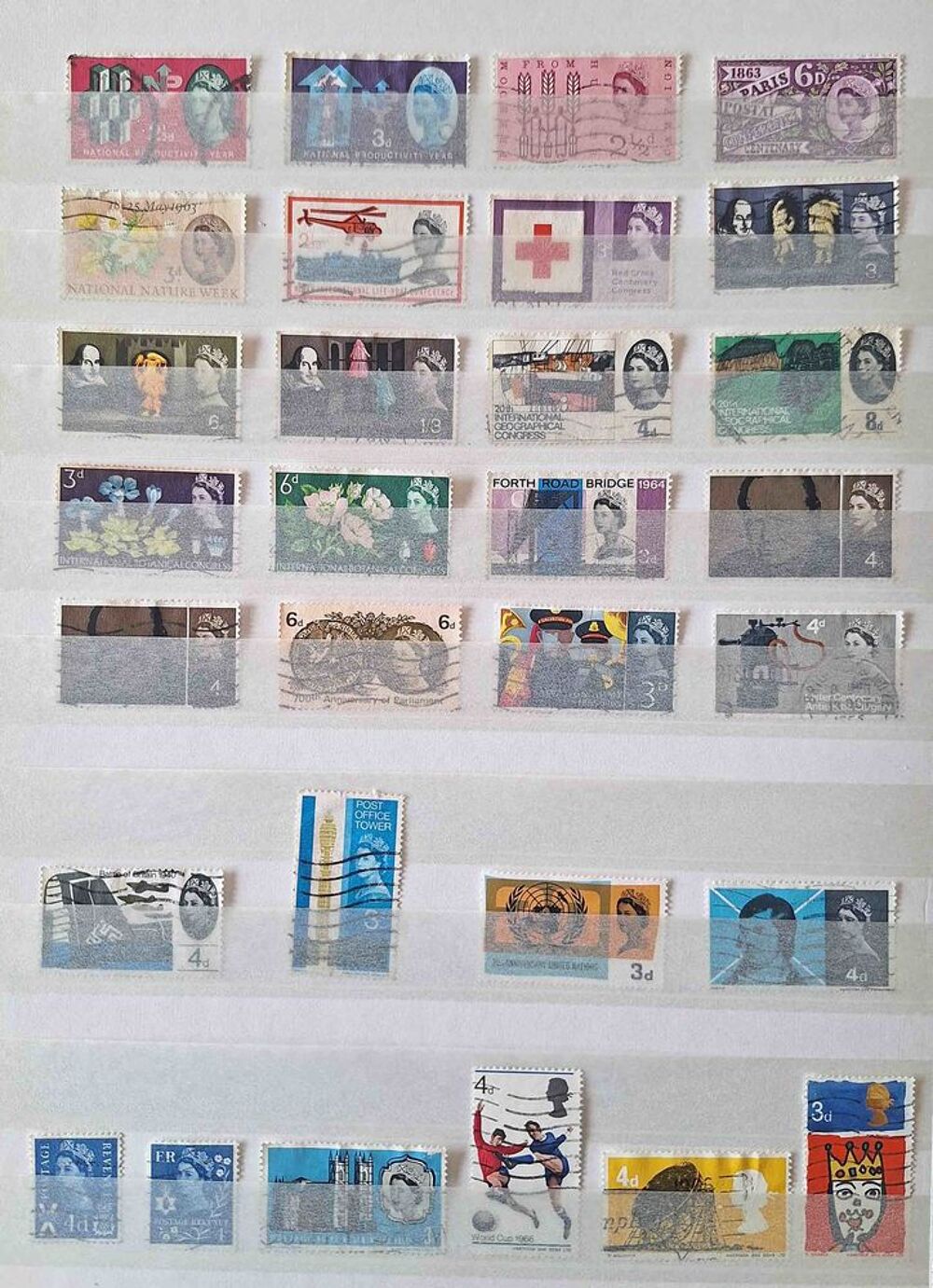 S&eacute;rie de timbres de collection de Grande Bretagne 