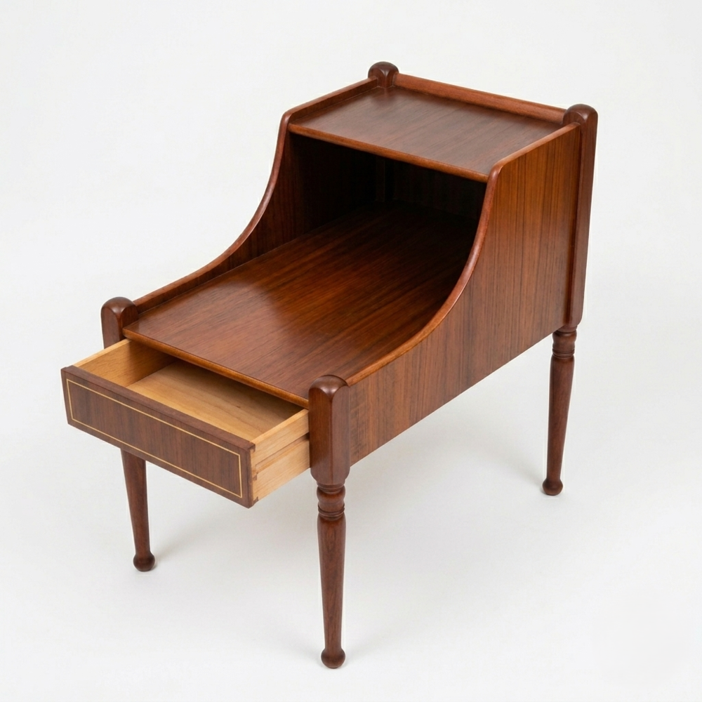 Paire de tables de chevet danoises scandinaves en acajou Meubles