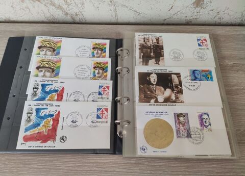 Timbres et enveloppes Charles De Gaulle 100 Vanduvre-ls-Nancy (54)