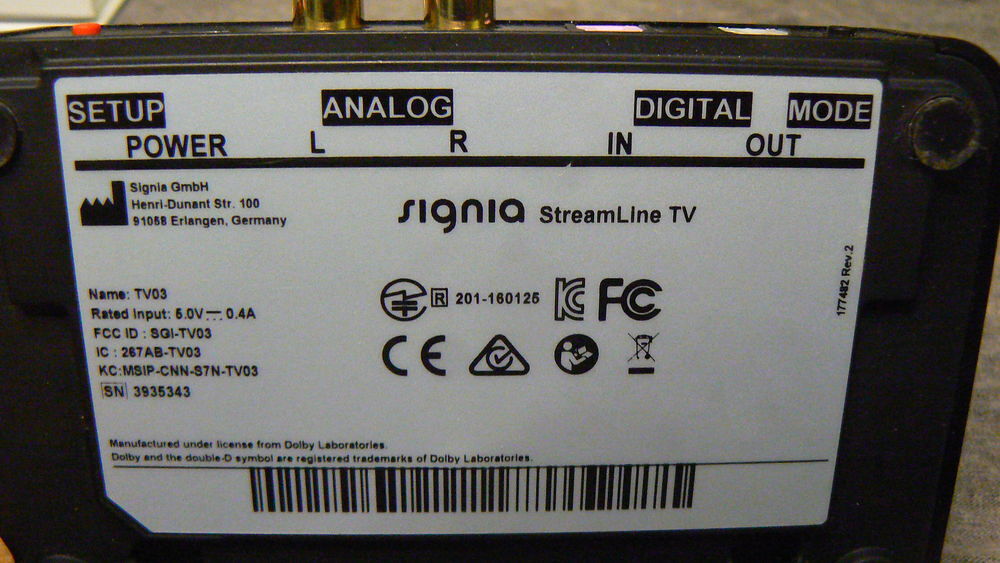 Signia StreamLine TV et Micro Audio et hifi