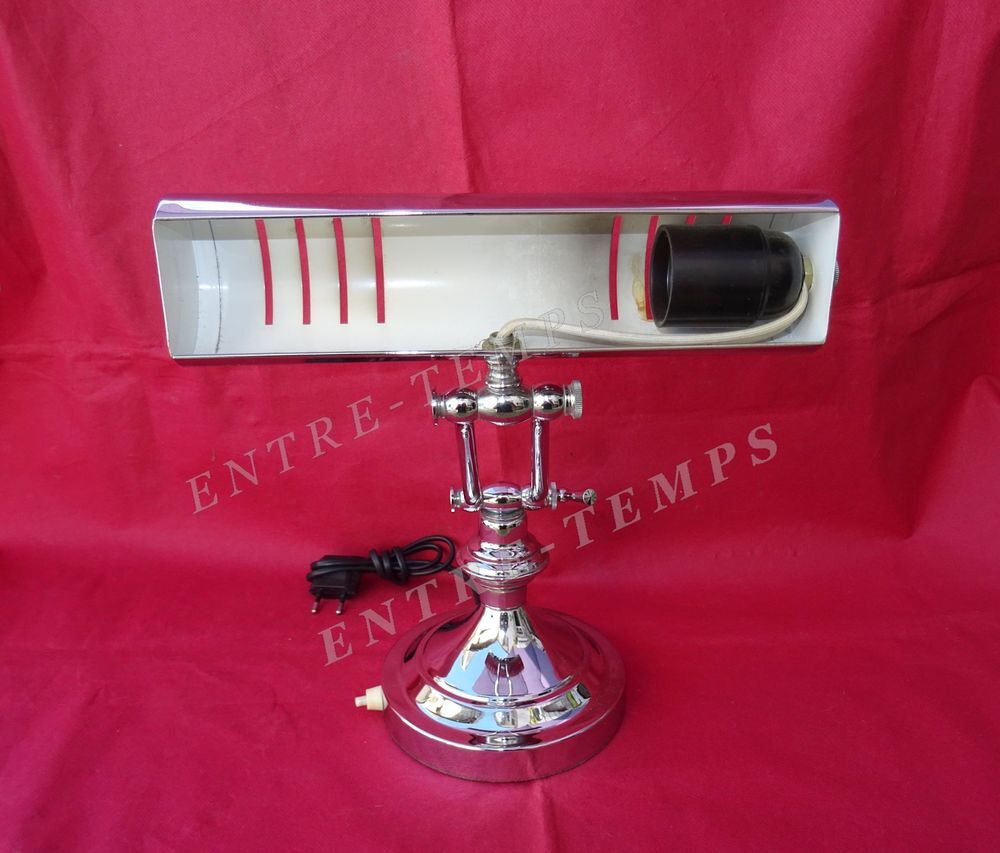 LAMPE DE BANQUIER NOTAIRE CHROM&Eacute;E #2 Décoration
