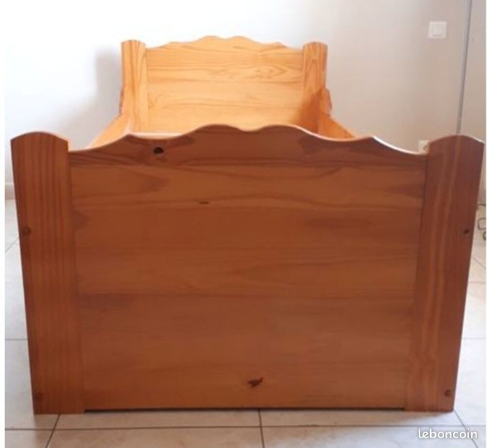 Lit 1 place 90*190 avec sommier Authentic style La Redoute Meubles