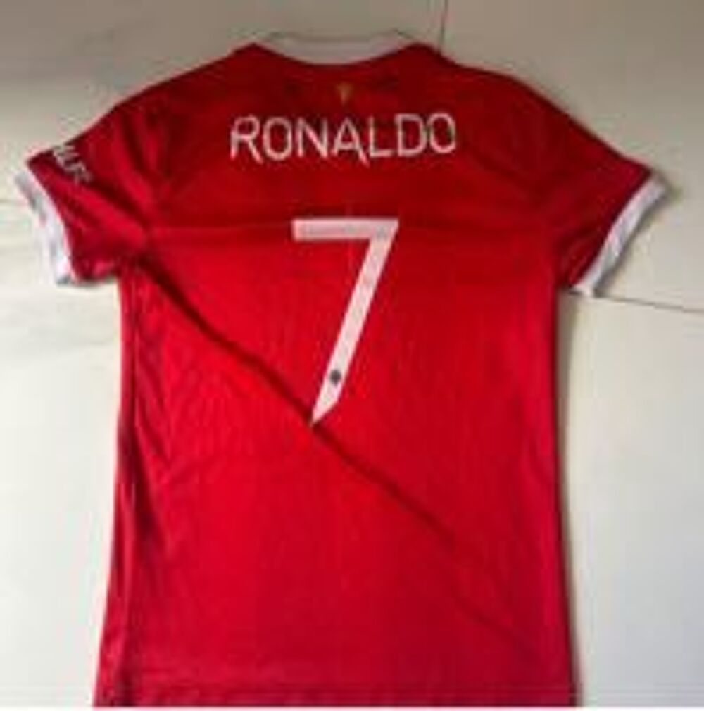 maillot de football &agrave; manche courte Manchester united rouge Vêtements enfants