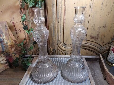 Anciens Grands Bougeoirs Chandelier Bouteilles Legras 120 Loches (37)