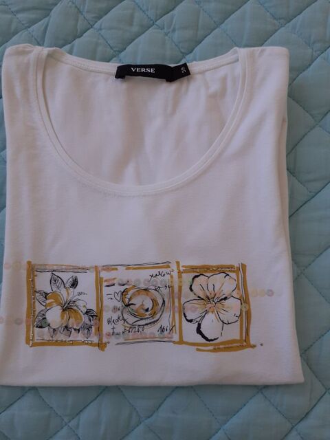 TEE-SHIRT femme blanc  VERSE  36 4 Saint-Etienne (42)