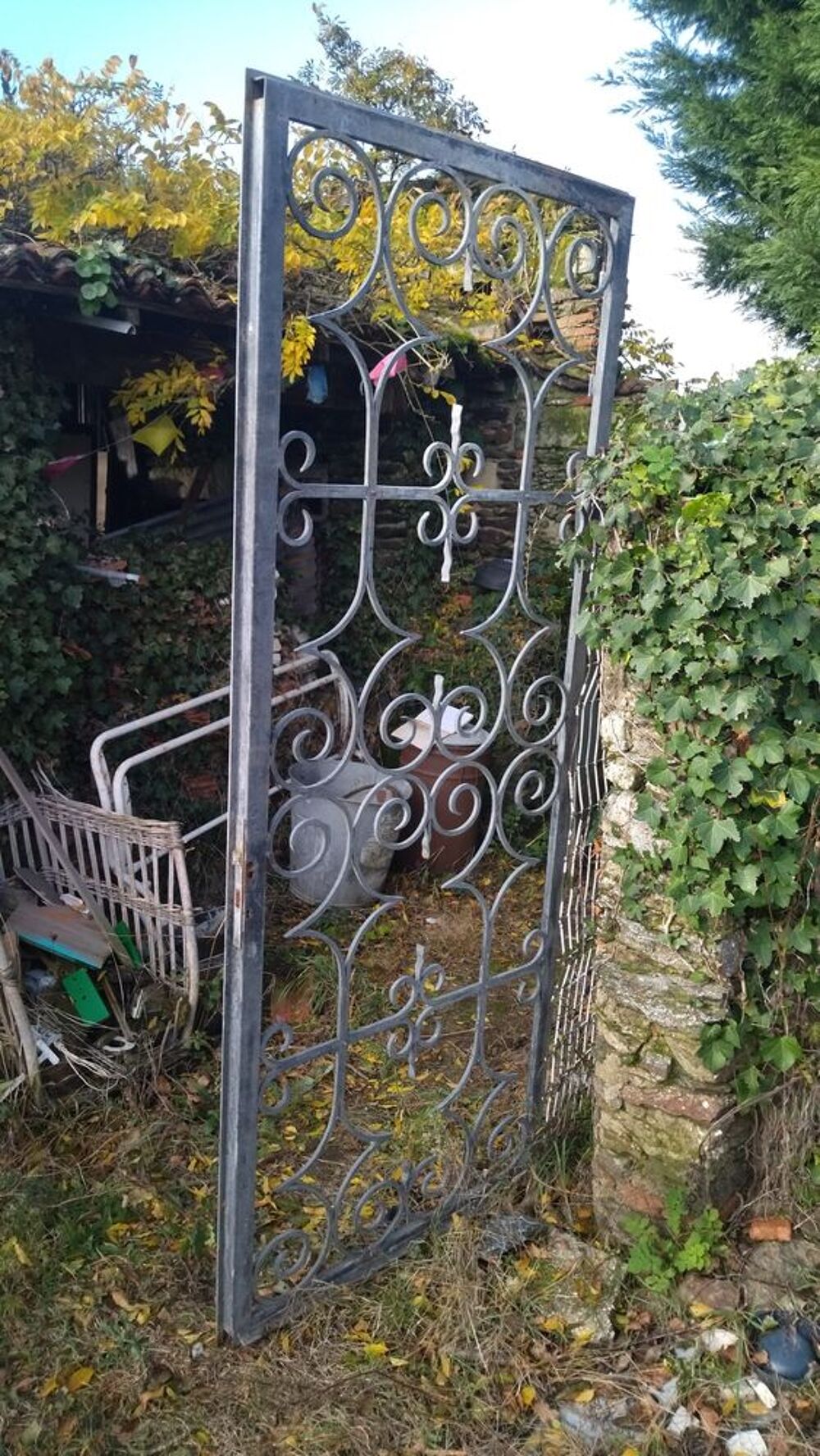 porte en fer forg&eacute; ,galvanis&eacute; 88/91*223, portail, portillon, Audio et hifi
