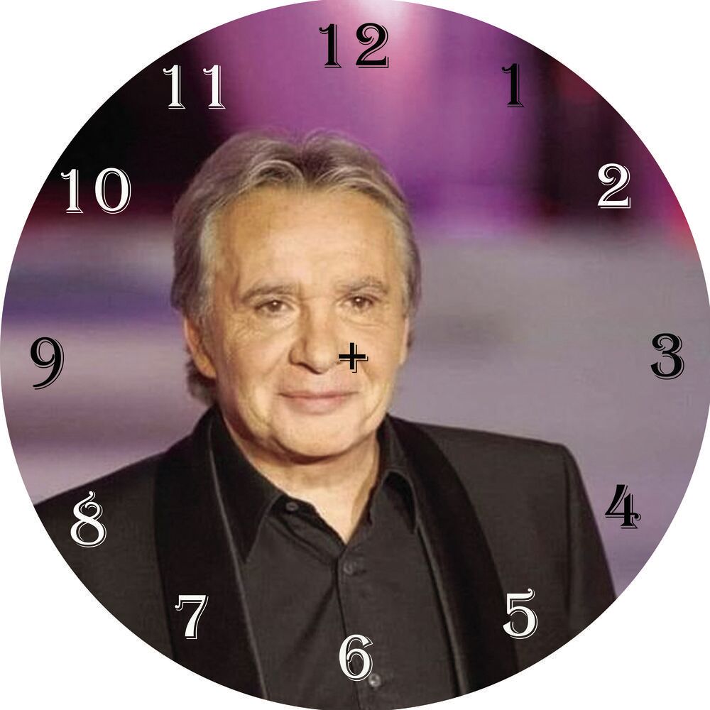 HORLOGE MICHEL SARDOU DIAMETRE 20 CM 
VERRE ET PLASTIQUE 1 Bijoux et montres