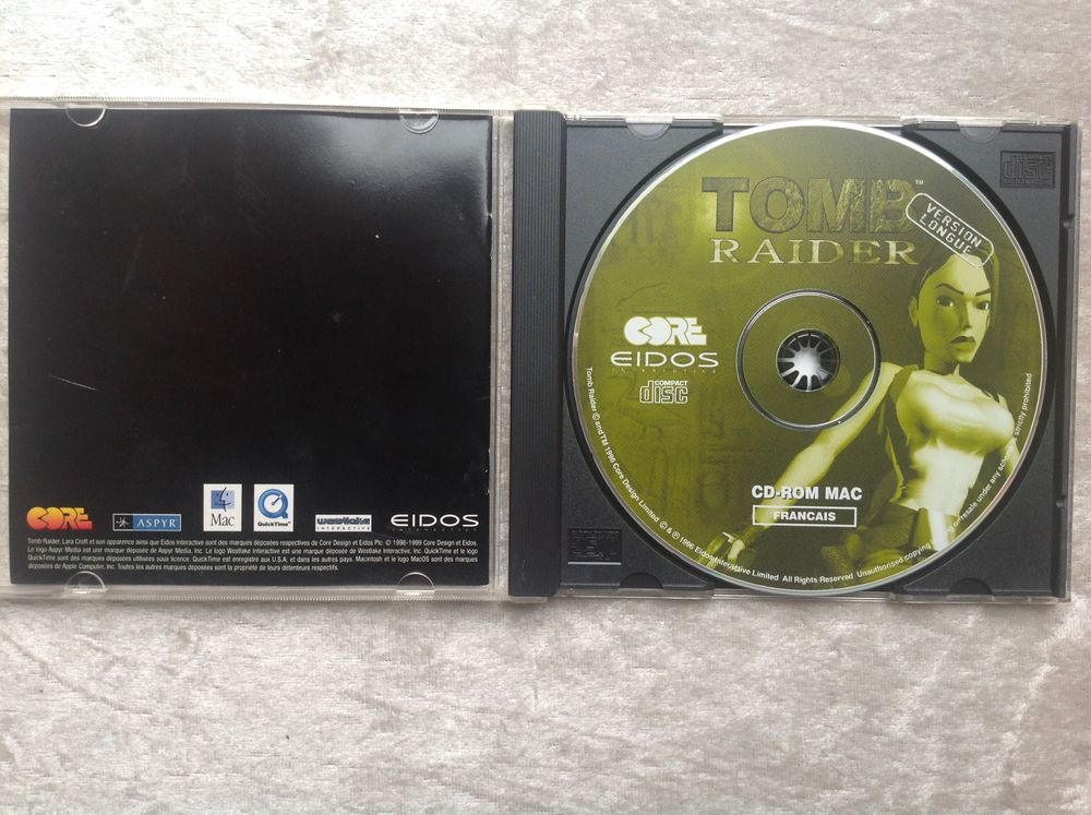 TOMB RAIDER 1 VERSION LONGUE CD-ROM MAC Envoi Possible
Consoles et jeux vidos