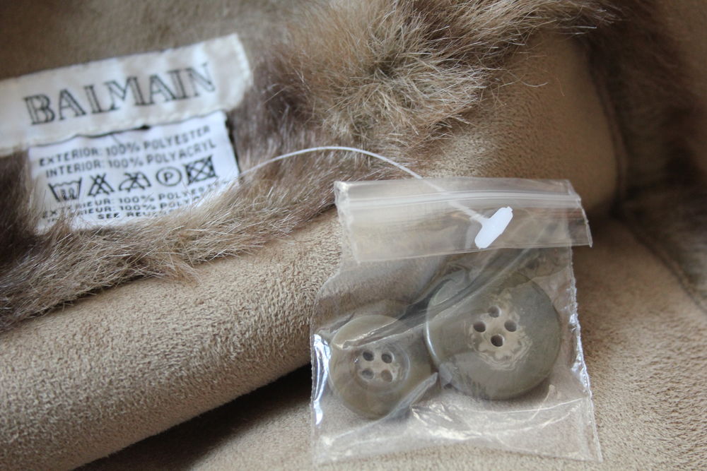 Manteau faux fur r&eacute;versible BALMAIN T.L Vêtements