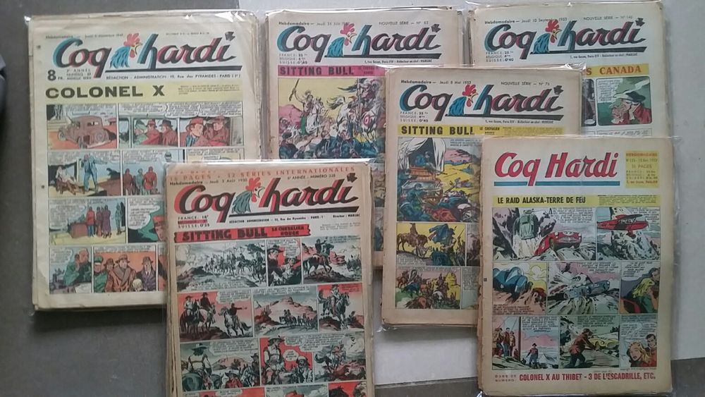  Coq hardi bd ann&eacute;es 30/40/50 lot Livres et BD