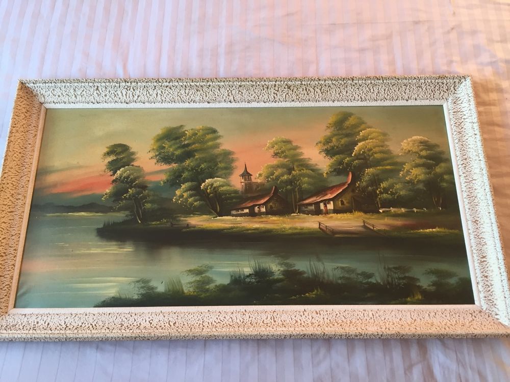 Tableau peinture &agrave; l'huile sur toile sign&eacute; TASIN Décoration
