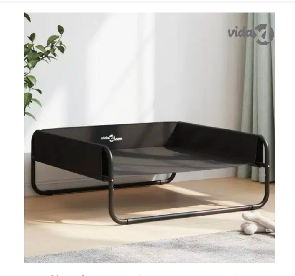 Lit sur&eacute;lev&eacute; noir pour chien Meubles