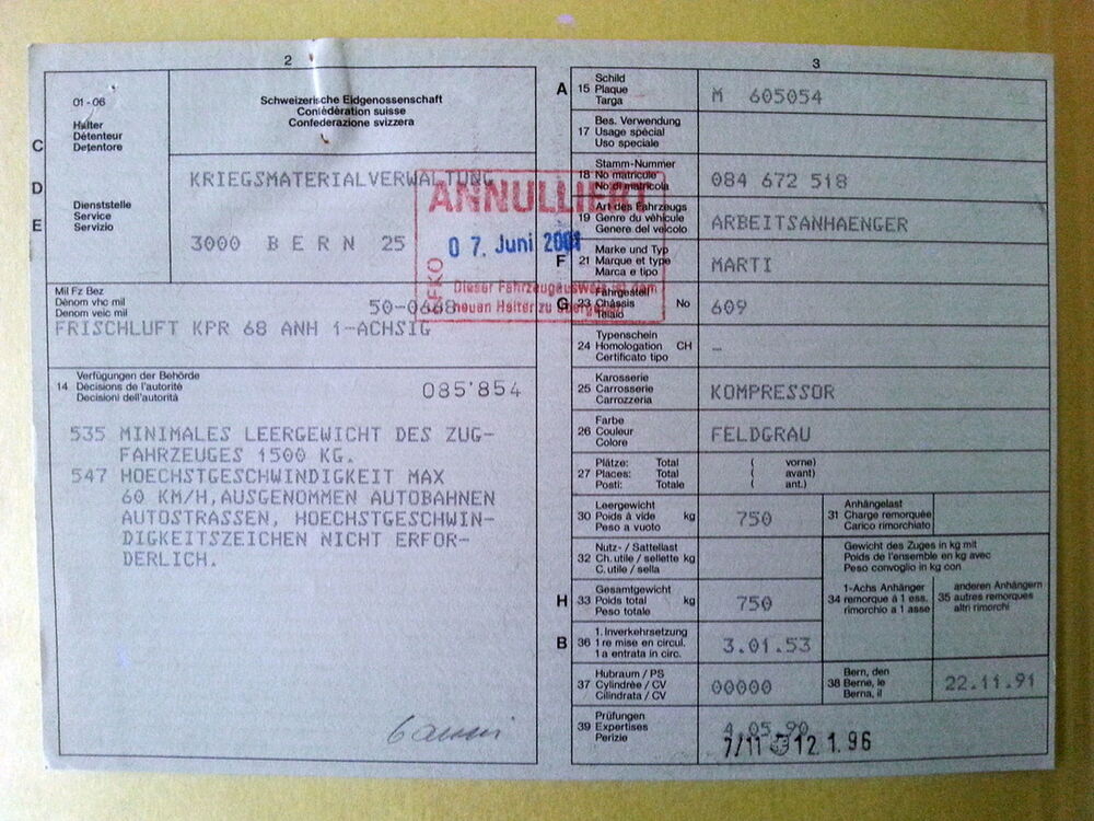 Remorque militaire de collection pour chasse, p&ecirc;che, plong&eacute;e 