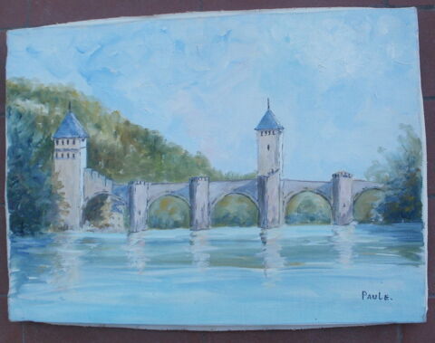 Peinture sur toile PONT DE VALENTRE - Cahors 15 Montauban (82)
