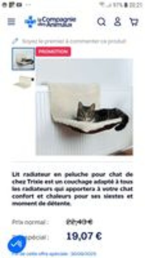   Hamac suspendu ou lit radiateur pour chat  
