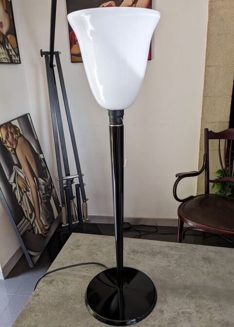 Lampe art déco MAZDA LITA en acier LAQUÉ NOIRE en parfait ét 150 Marseille 13 (13)