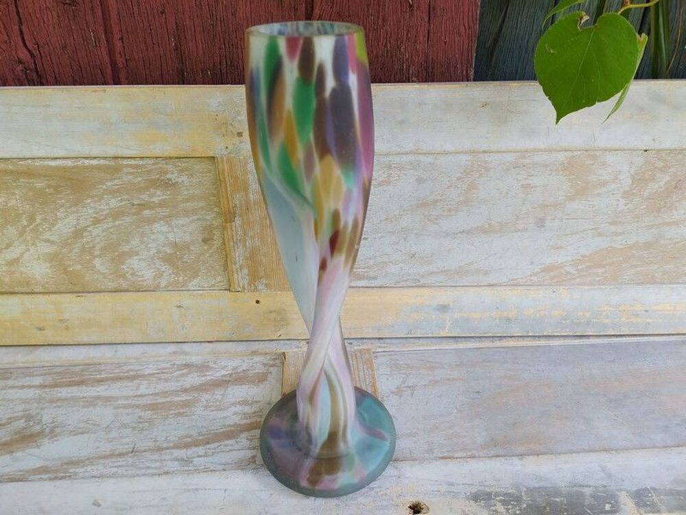 Vase P&acirc;te Verre Multicolore Tr&eacute;sor du Galion Mod&egrave;le Tzigan 