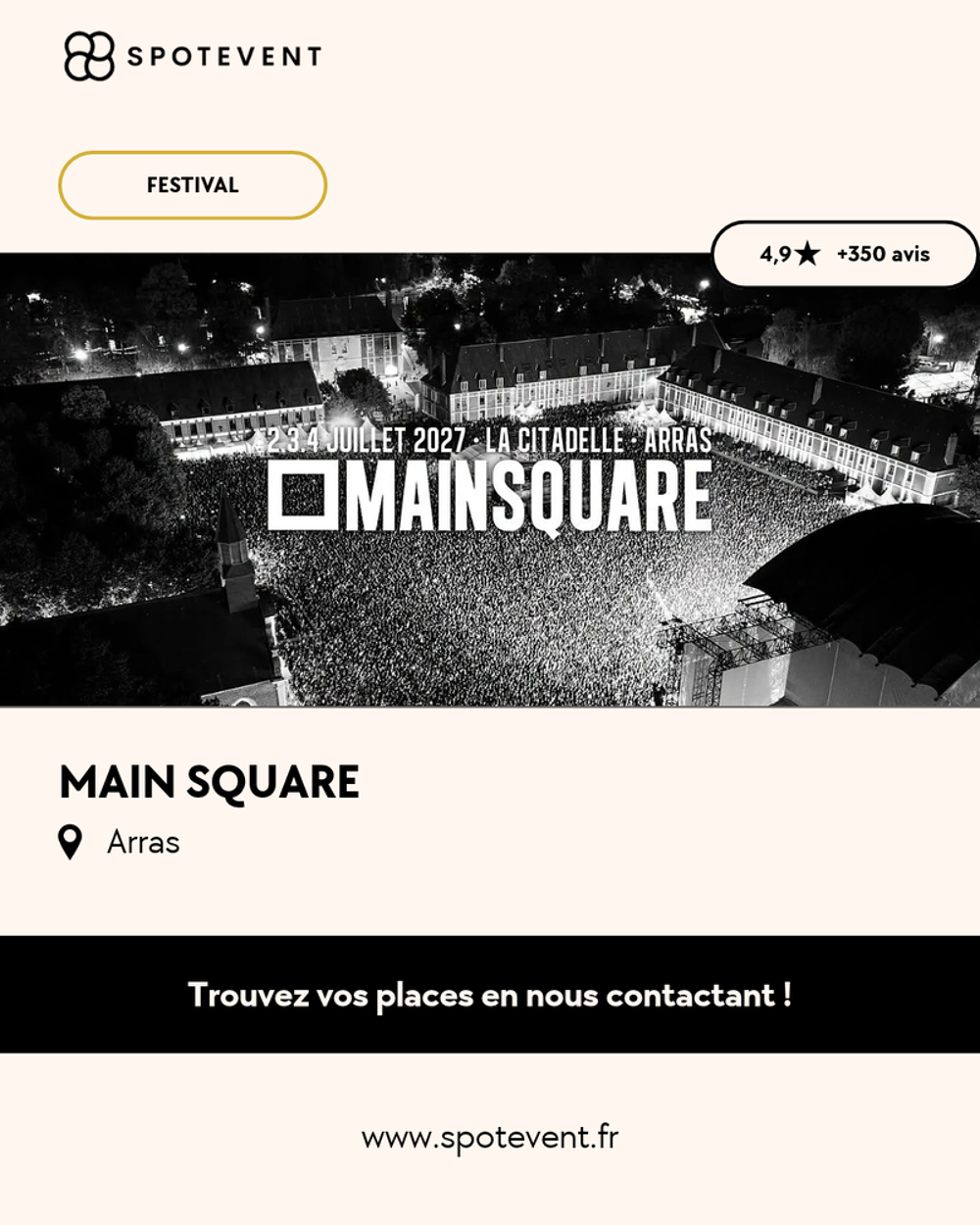 Main Square - pass / tickets Billetterie