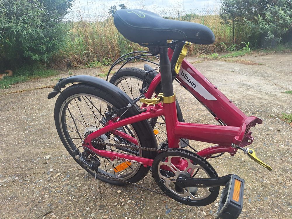 : V&eacute;lo pliant Btwin Hoptown 5 Femme Rose - Id&eacute;al po Vélos