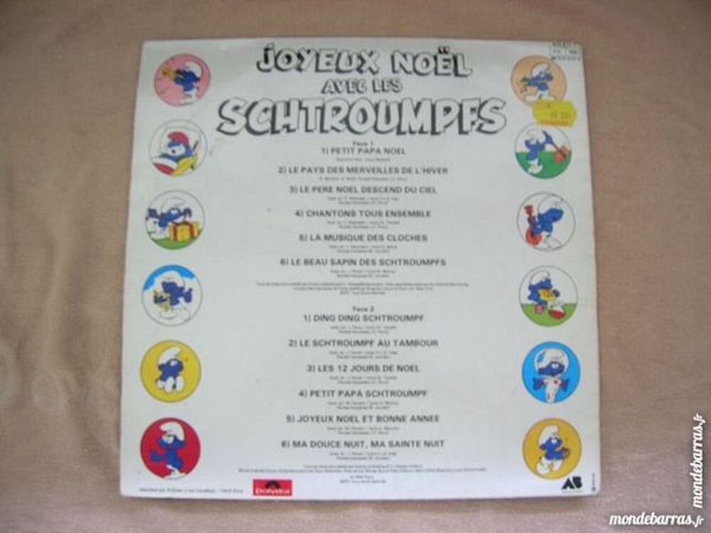 33 TOURS LES SCHTROUMPFS Joyeux No&euml;l CD et vinyles