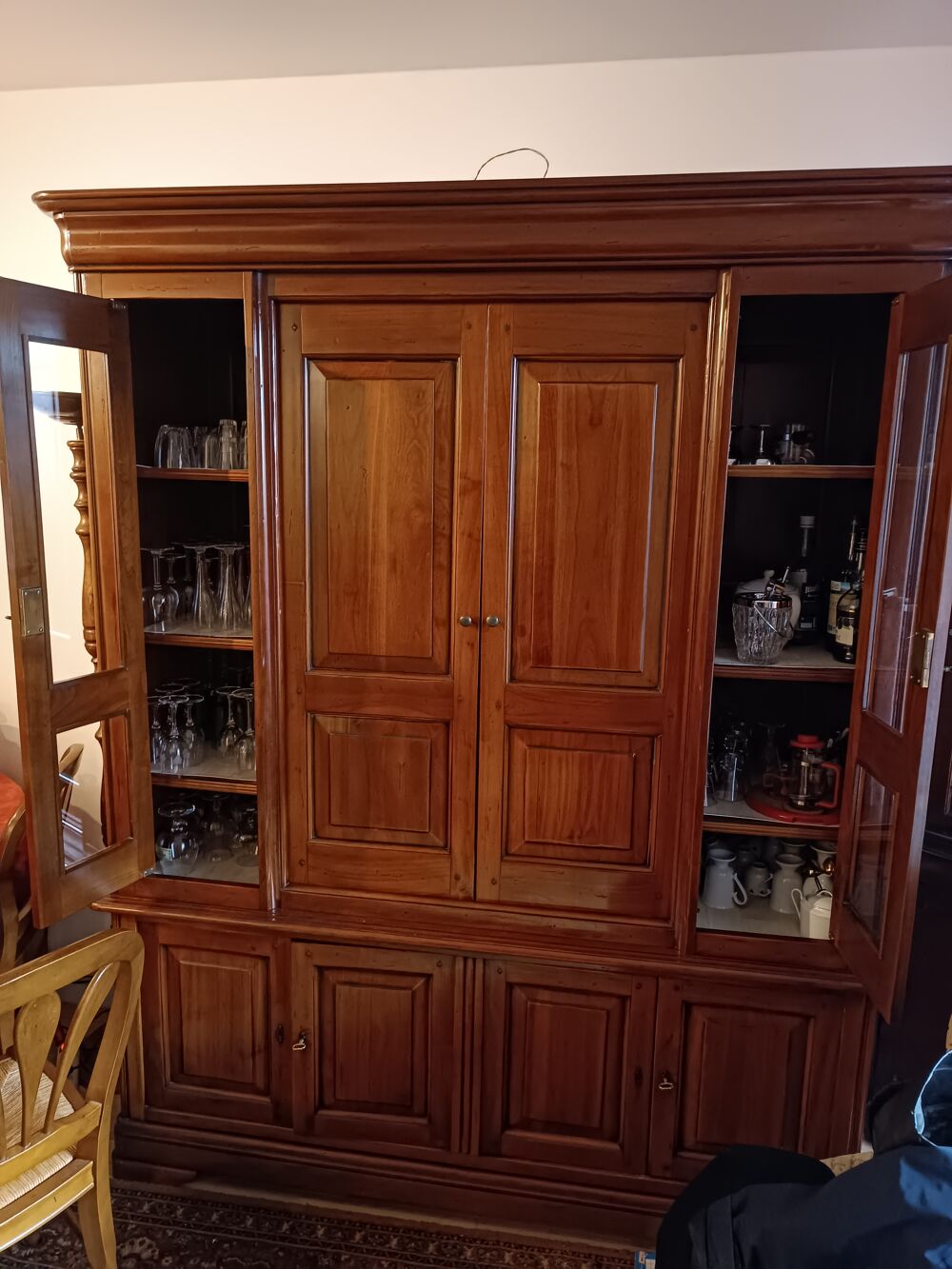 Buffet Louis Philippe en merisier 2 corps Meubles
