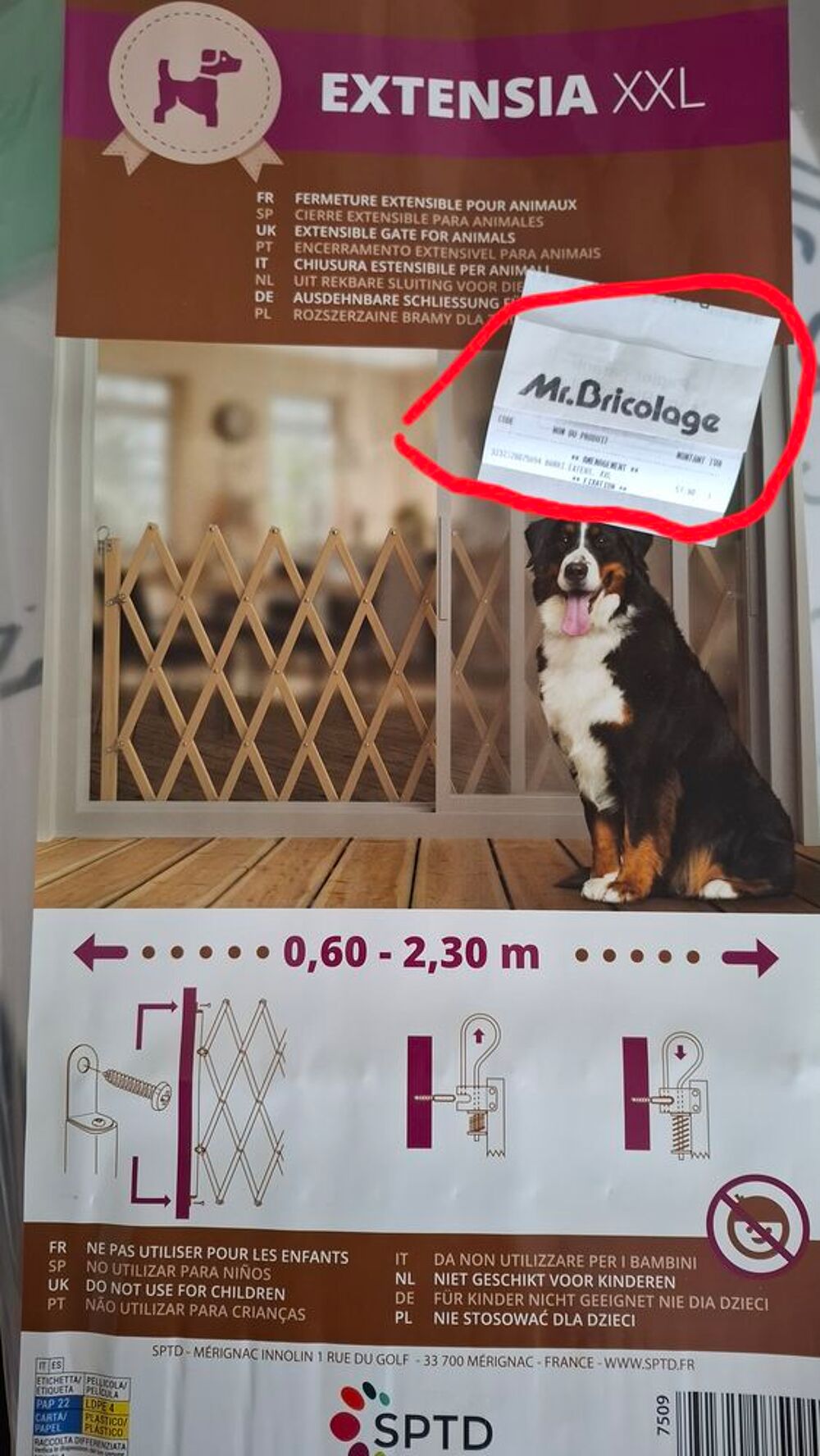   Barrière extensible xxl pour chien  