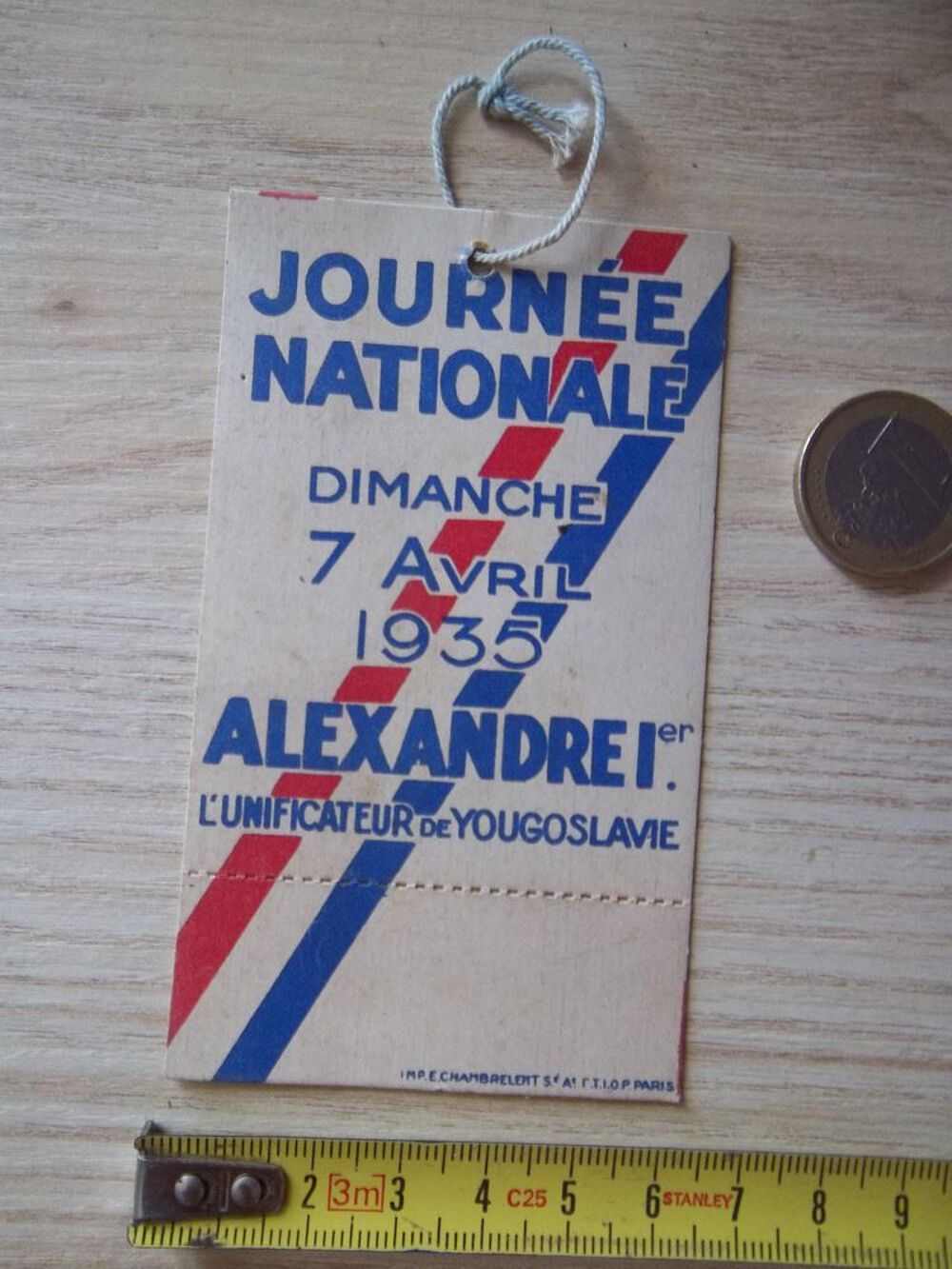 document pour la venue d'Alexandre 1&deg; en 1935 assassin&eacute; en 1 
