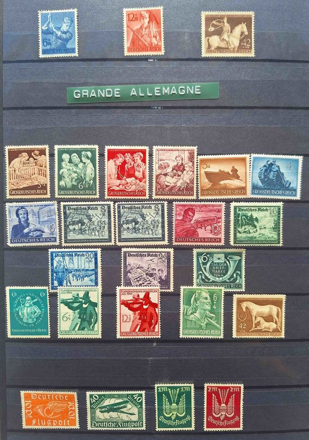 S&eacute;rie de timbres de collection d'Allemagne 