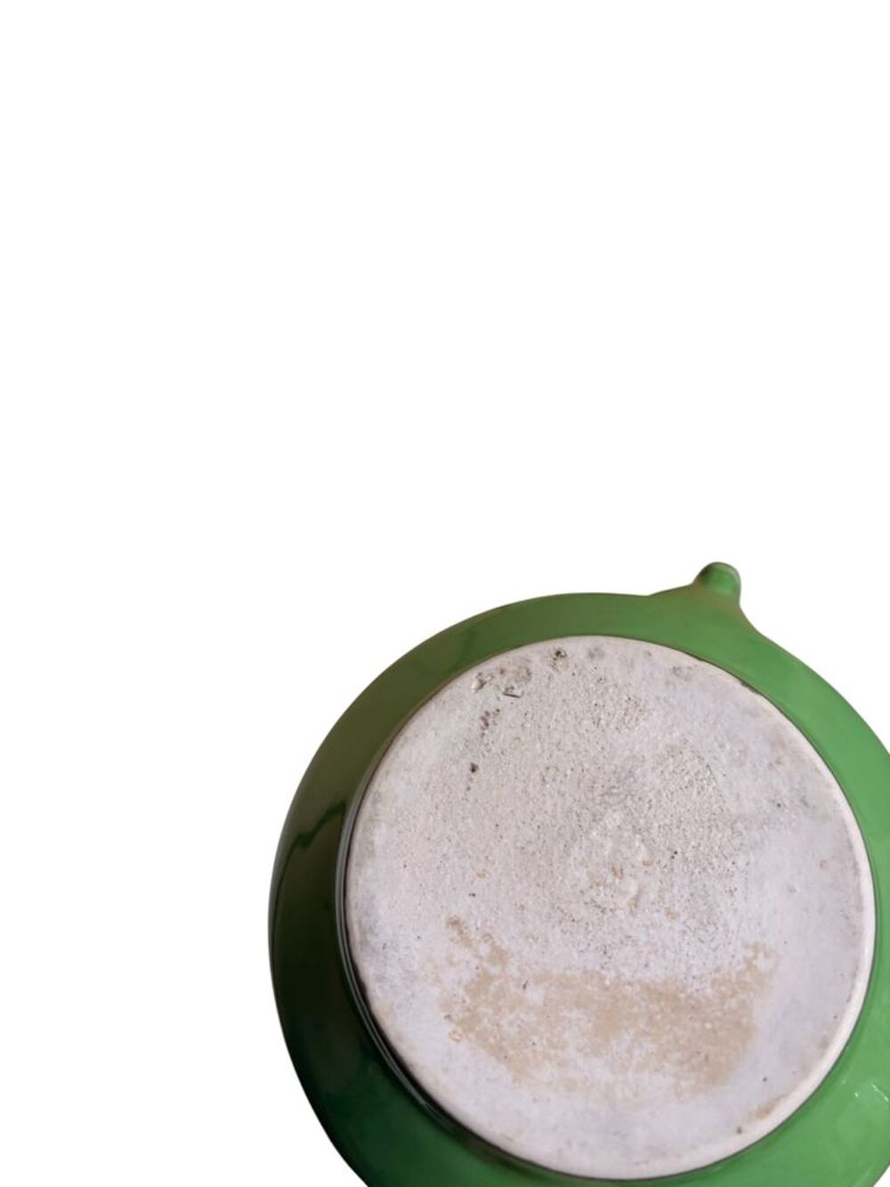 Ancienne cafeti&egrave;re/verseuse en c&eacute;ramique &eacute;maill&eacute;e verte €" vintage. 