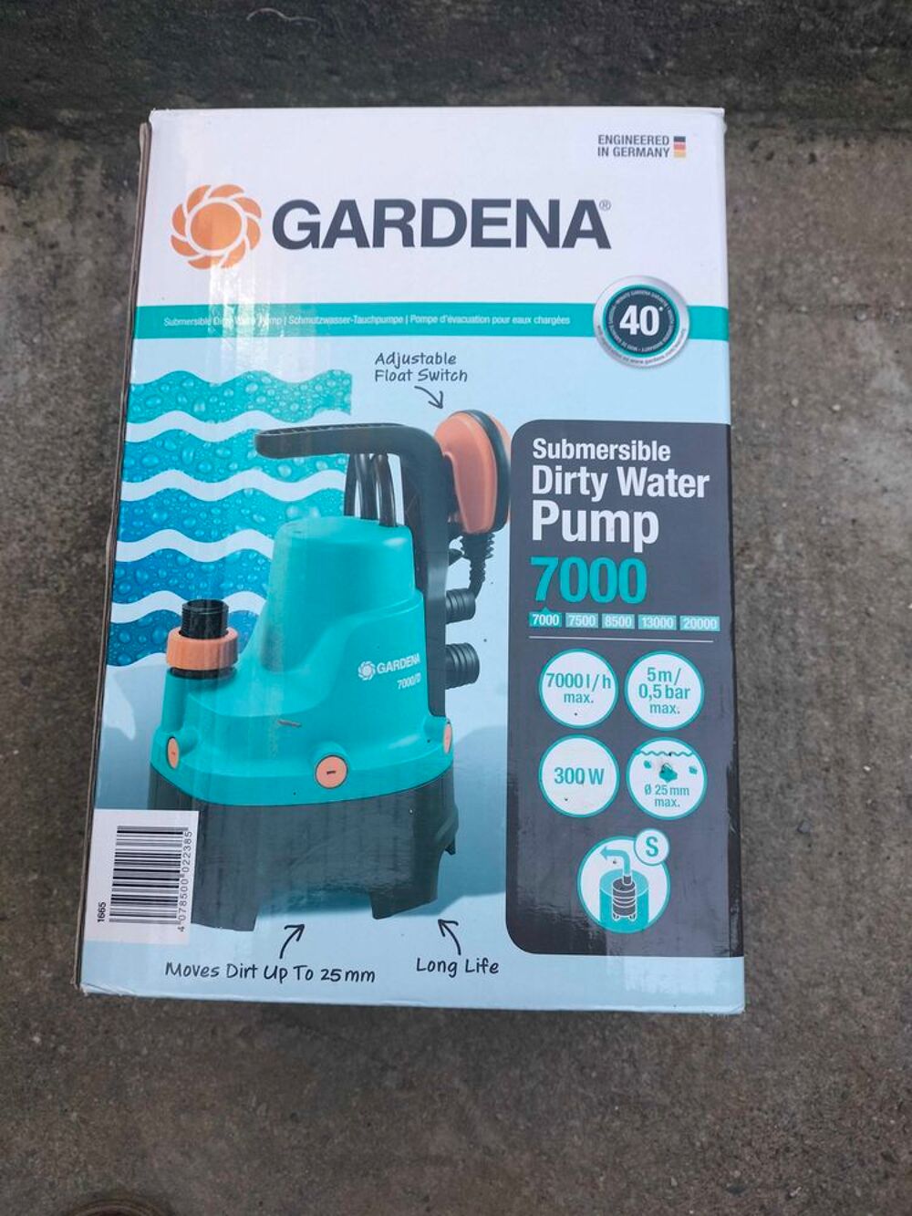 pompe vide cave gardena neuve Jardin