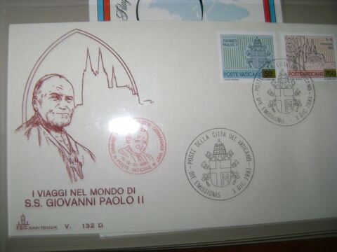Collection Enveloppes timbres du Pape Jean-Paul II  8200 Saint-Laurent-sur-Gorre (87)