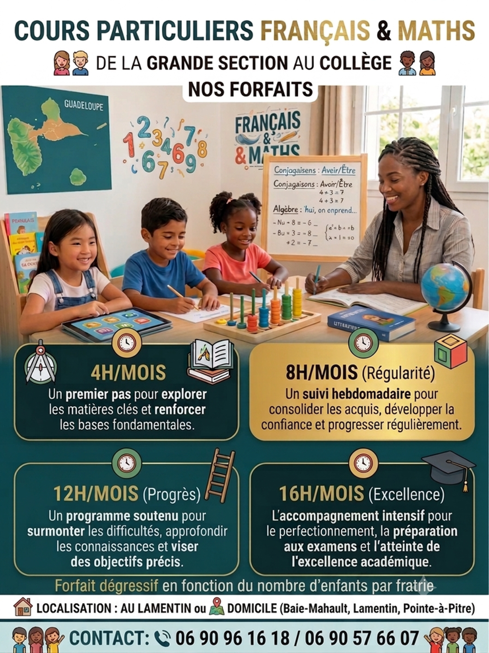   Cours particuliers en Français et Maths/ Aide aux devoirs 