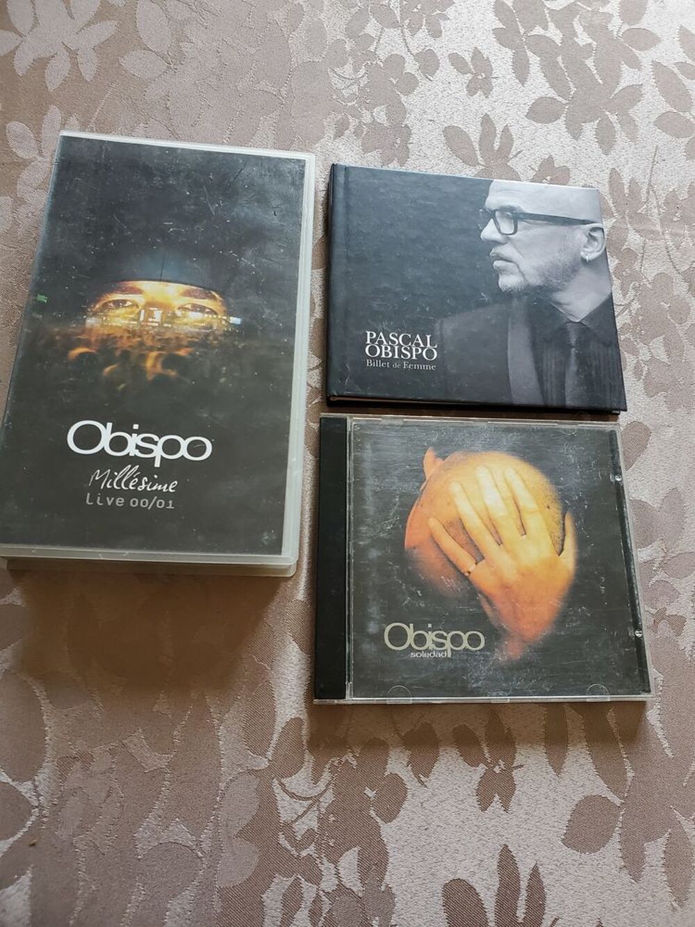 Ensemble CD + Livres + cadres Pascal Obispo CD et vinyles