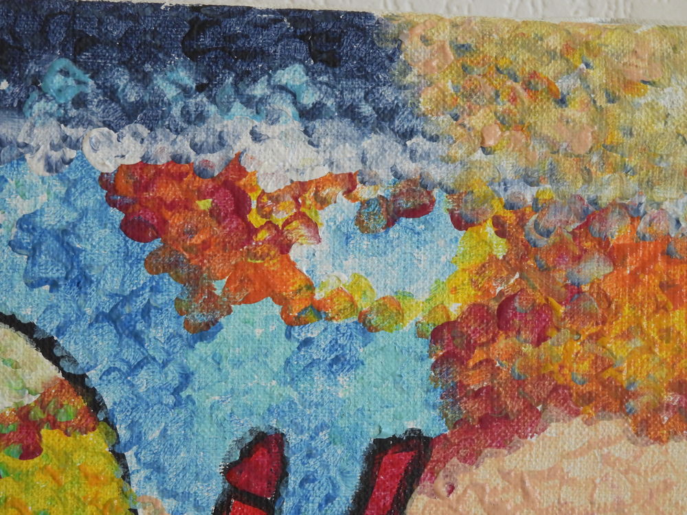 Tableau acrylique sur toile - L'oiseau Décoration