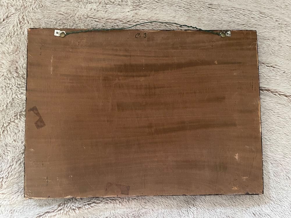 Tableau en relief peinture sur bois GUILLOT
En tr&egrave;s bon &eacute;tat Décoration