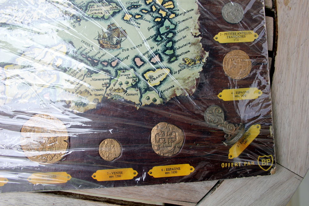 Carte Tr&eacute;sor Des Pirates BP - Pieces De Monnaie 1970 