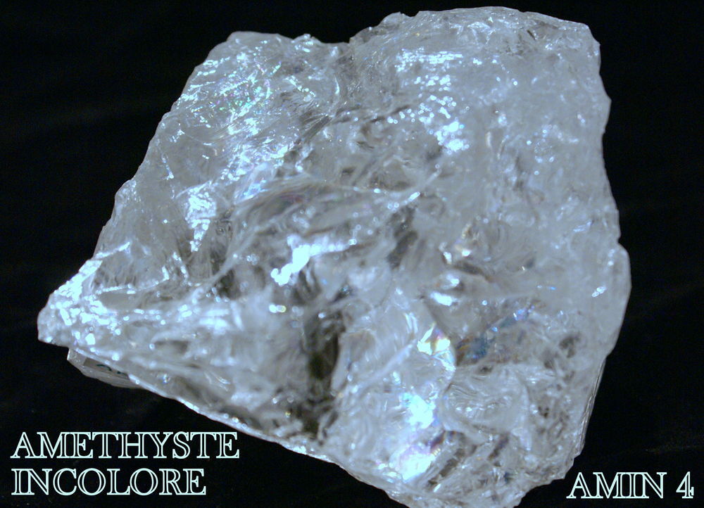 Am&eacute;thyste INCOLORE - min&eacute;raux de collection 