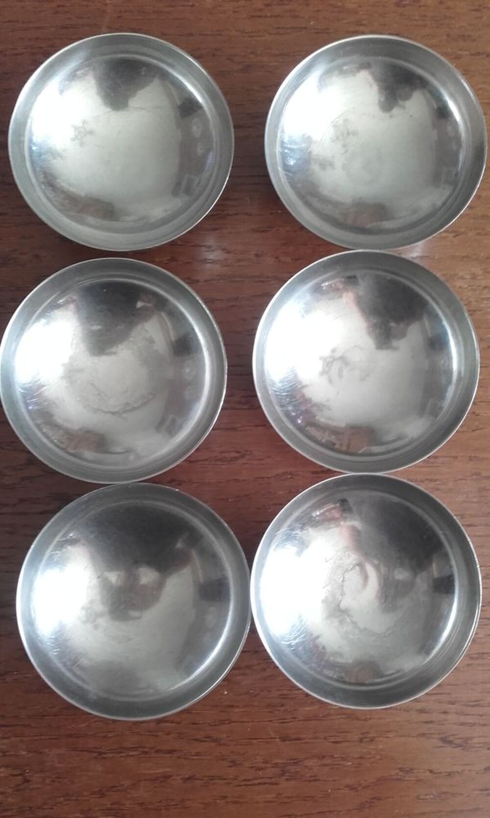 Lot de 6 coupelles &agrave; glaces ou cocktail de fruits en inox Cuisine
