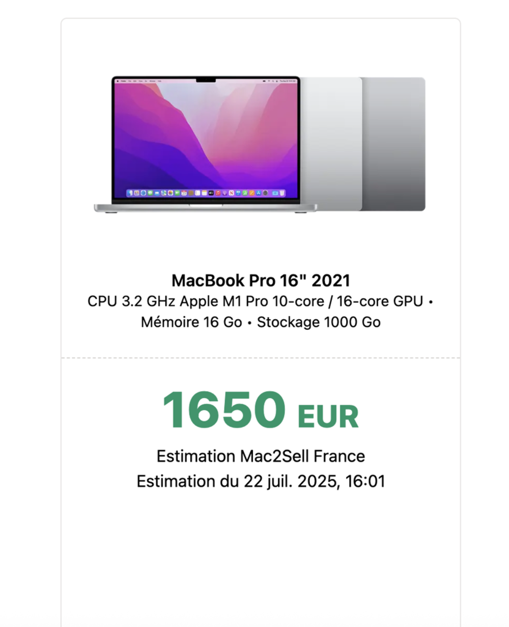 MacBook Pro 16" Puce M1 ? Haut de gamme Apple &agrave; prix r&eacute;duit Matériel informatique