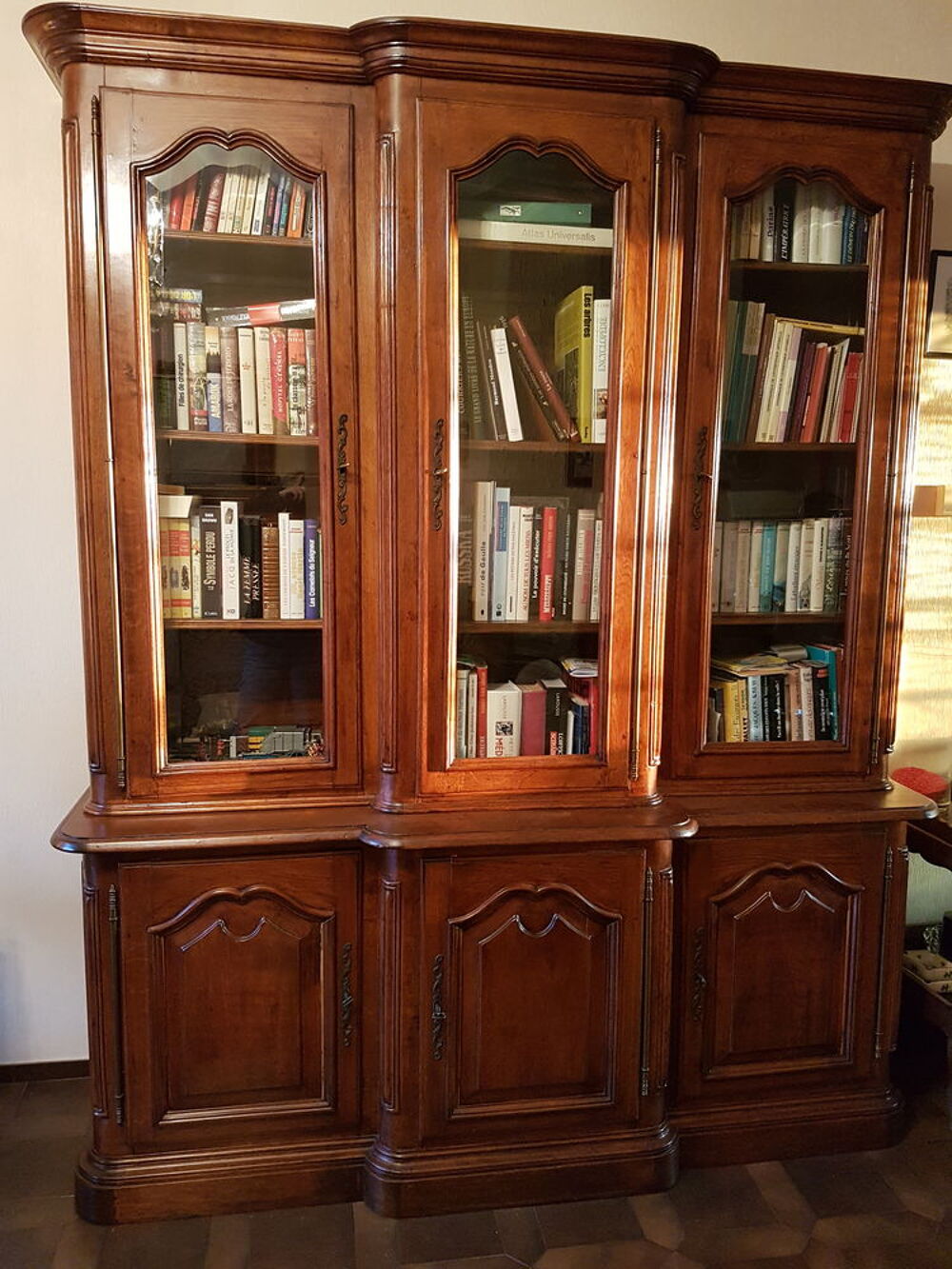 Biblioth&egrave;que en ch&ecirc;ne trois corps Meubles