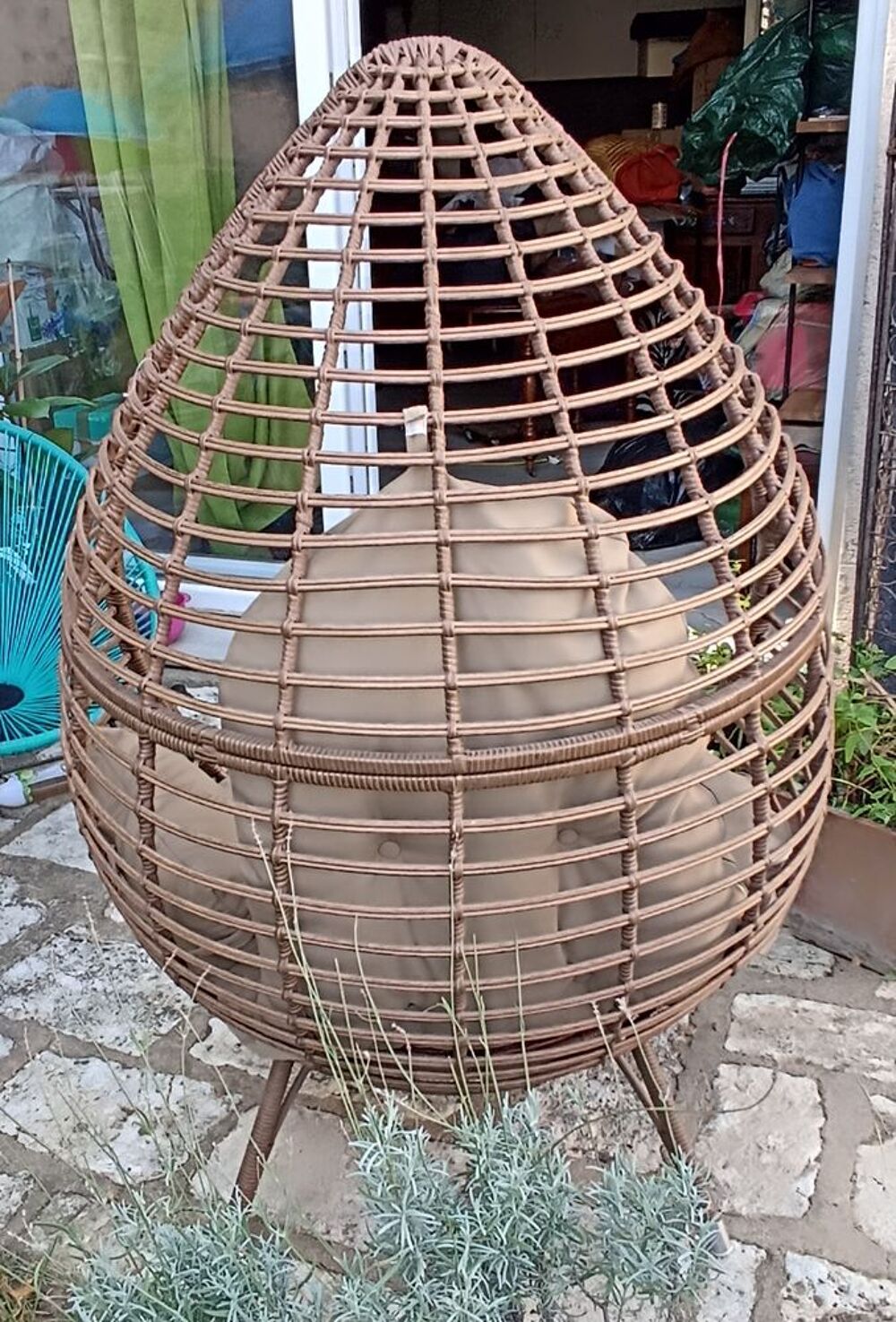 FAUTEUIL OEUF OSIER Meubles